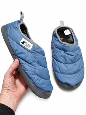 MEC Hut Slippers Pertex Quantum Puffer Nylon Cozy Warm Blue Men's Large, 9-11